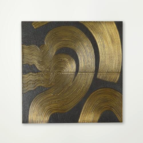 Currents Wall Panel-Brass/Bronze