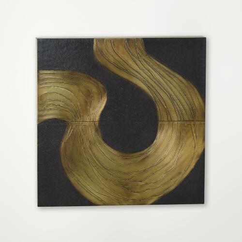 Currents Wall Panel-Brass/Bronze