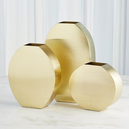 Squared Vase-Brass