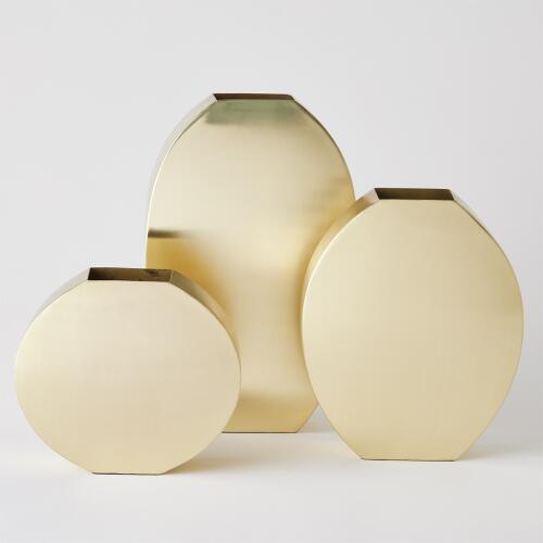 Squared Vase-Brass