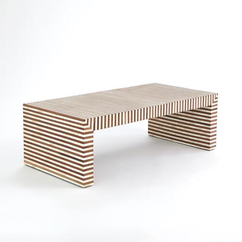 Sienna Coffee Table-Walnut/Bone
