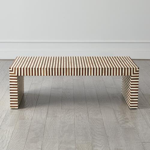Sienna Coffee Table-Walnut/Bone