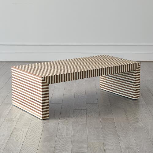 Sienna Coffee Table-Walnut/Bone