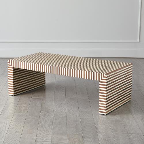 Sienna Coffee Table-Walnut/Bone