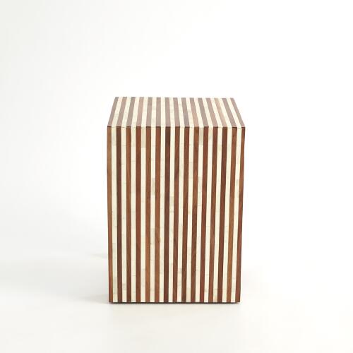 Sienna Nesting End Table-Walnut/Bone