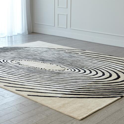 Concentric Circles Rug-Fawn