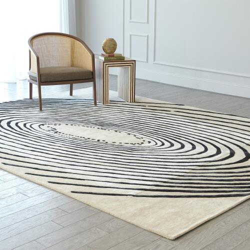 Concentric Circles Rug-Fawn