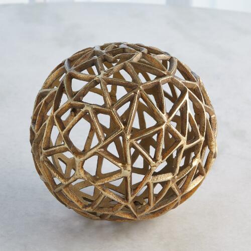 Jali Ball-Antique Brass