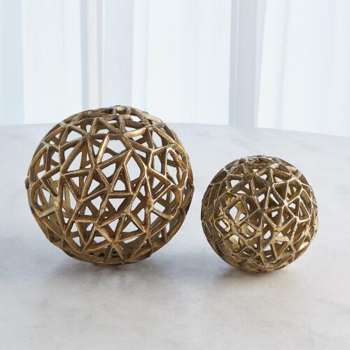 Jali Ball-Antique Brass