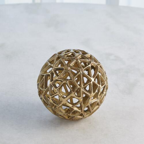 Jali Ball-Antique Brass