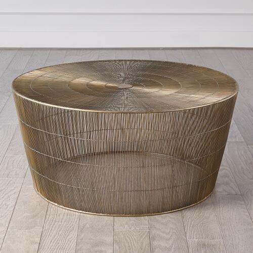 Radiance Coffee Table-Antique Brass