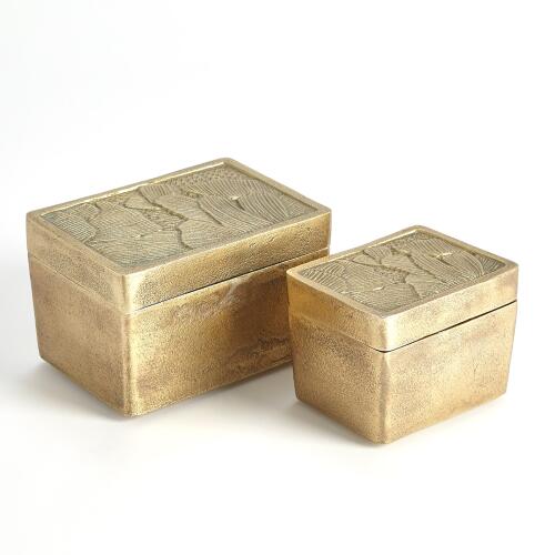 Flora Box-Antique Brass
