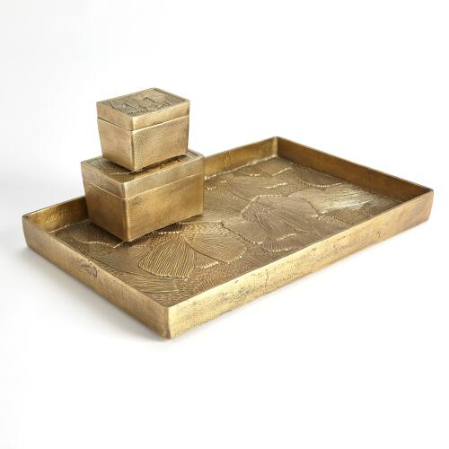 Flora Box-Antique Brass