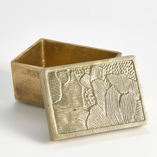 Flora Box-Antique Brass