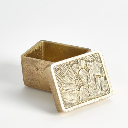 Flora Box-Antique Brass