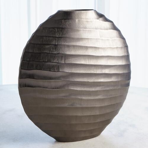 Chased Vase-Black Nickel
