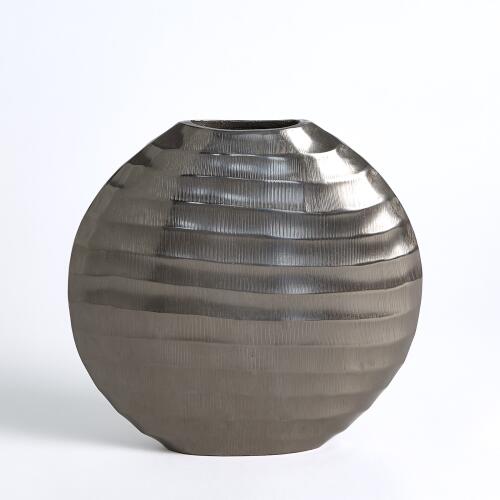 Chased Vase-Black Nickel