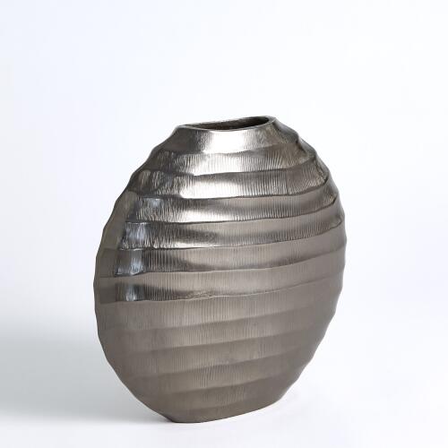 Chased Vase-Black Nickel
