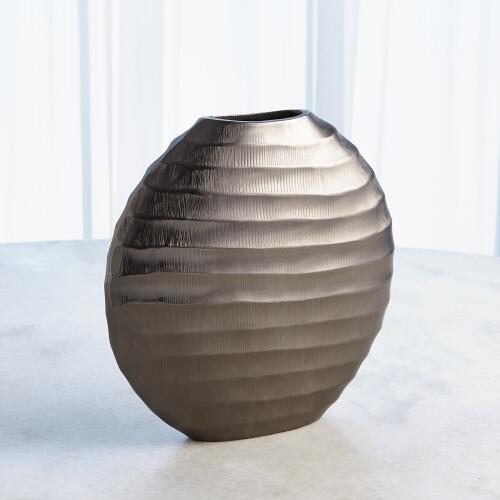 Chased Vase-Black Nickel