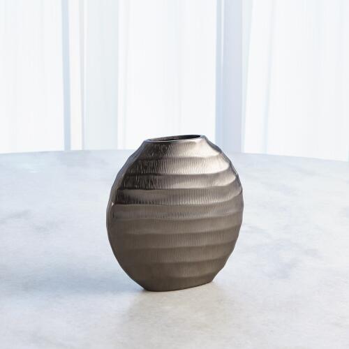 Chased Vase-Black Nickel