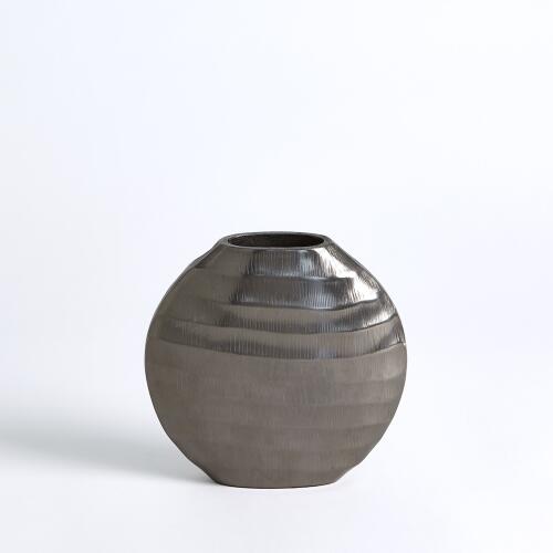 Chased Vase-Black Nickel