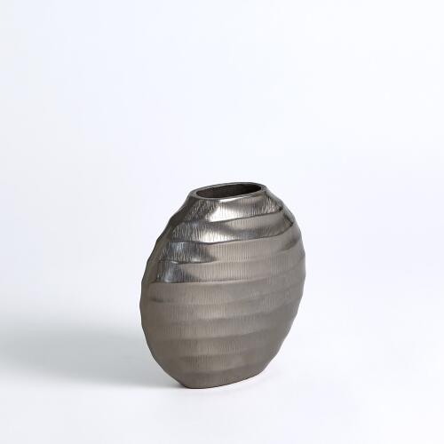 Chased Vase-Black Nickel