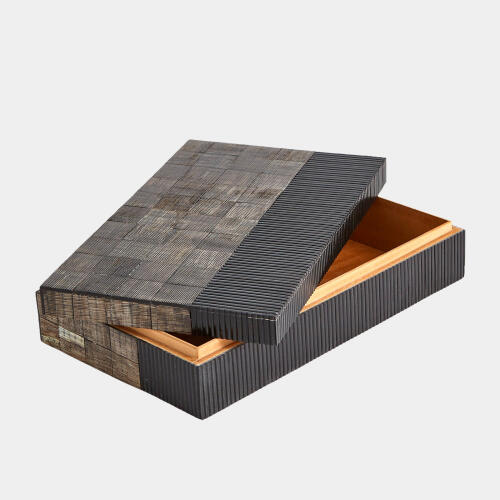 Gilles Ribbed Horn/Resin Box