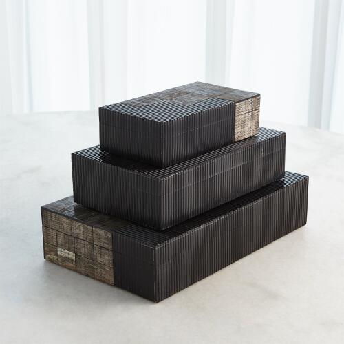 Gilles Ribbed Horn/Resin Box