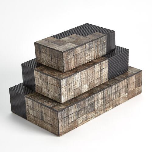 Gilles Ribbed Horn/Resin Box