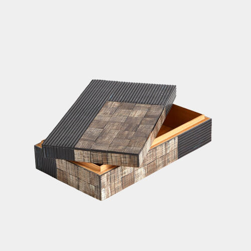 Gilles Ribbed Horn/Resin Box