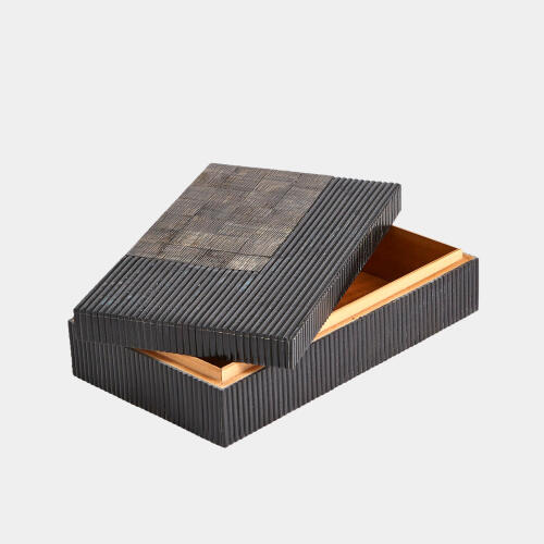 Gilles Ribbed Horn/Resin Box