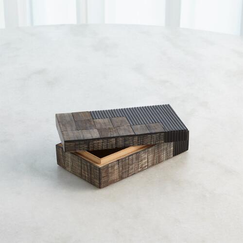 Gilles Ribbed Horn/Resin Box