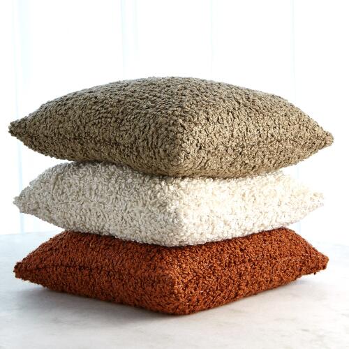 Stetson Textured Boucle Pillow-Natural