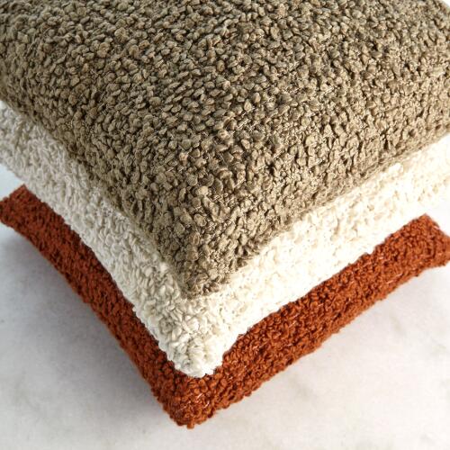 Stetson Textured Boucle Pillow-Natural