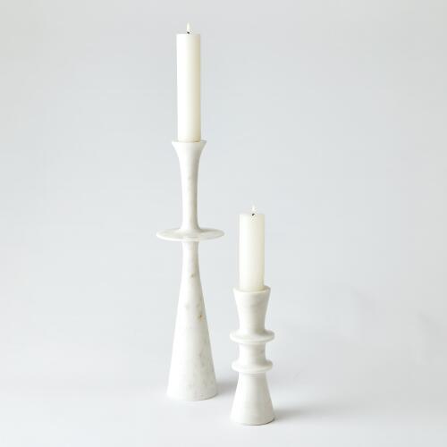 Center Flair Candle Stand-White