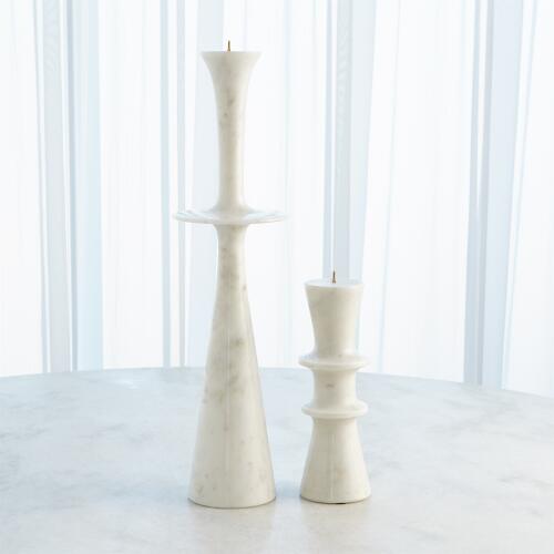Center Flair Candle Stand-White