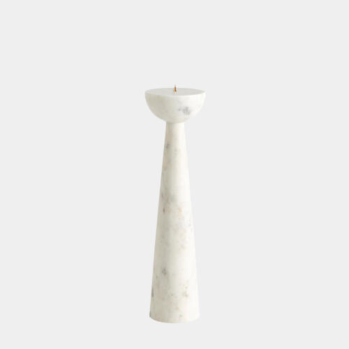 Formosa Candle Holder-Round Top-White