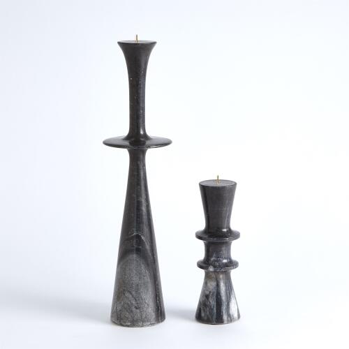 Center Flair Candle Stand-Black