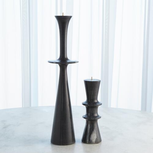 Center Flair Candle Stand-Black