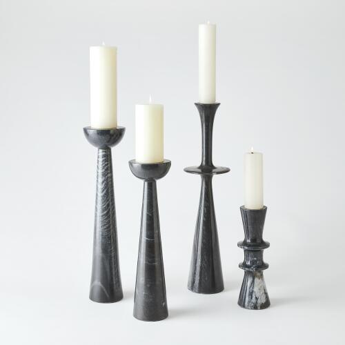 Center Flair Candle Stand-Black