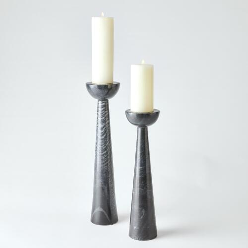 Round Top Candle Stand-Black