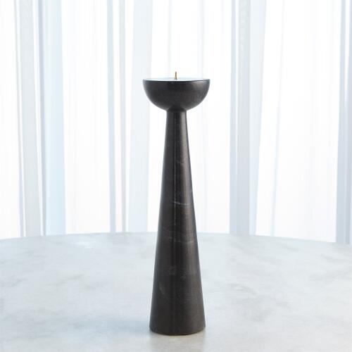 Round Top Candle Stand-Black