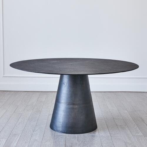 apex dining table-blackened finish
