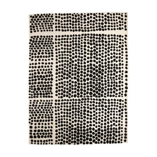 graffiti rug-white/black