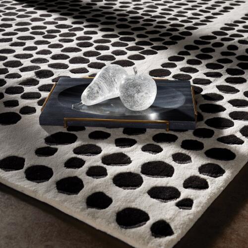 Graffiti Rug-White/Black