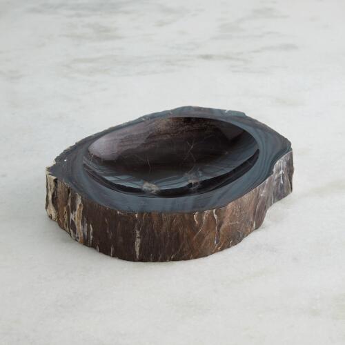 Petrified Bowl-Black/Brown
