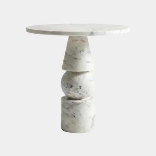 Cargo Table-Banswara White Marble