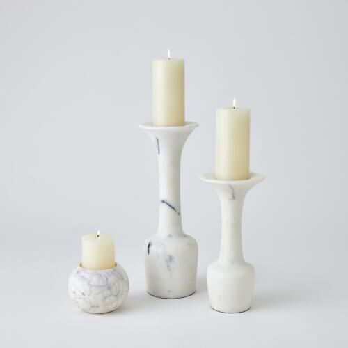 Calyx Candle Holder-White