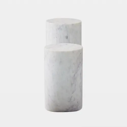 Stentorian Marble Tube Table-White