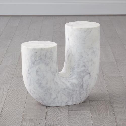 Marble Tube Table-White